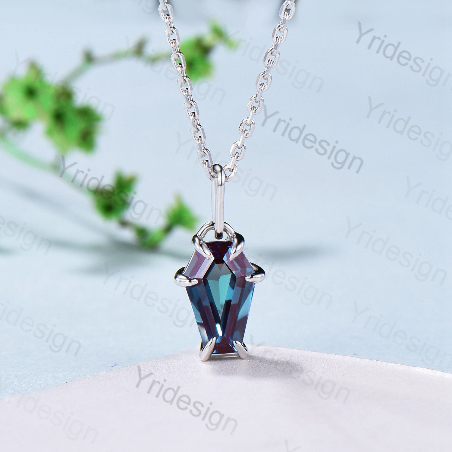 Alexandrite crystal deals necklace