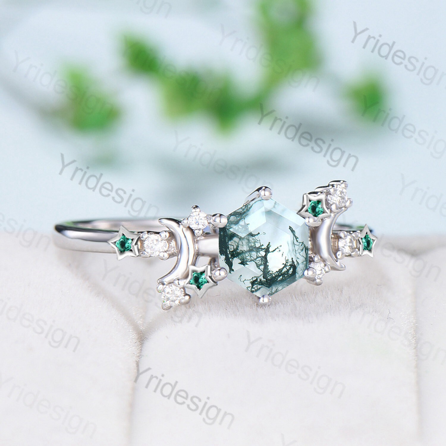 Real moon clearance rock engagement ring