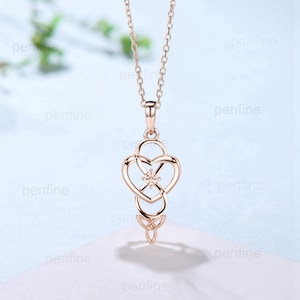 Norse Viking necklace solid Silver 14k 18k rose gold unique Personalized pendant women Valkyrie Necklace Celtic Jewelry Chain Necklace