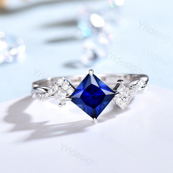 44ct Australian Blue Sapphire Princess Cut – Australian Diamond Valley