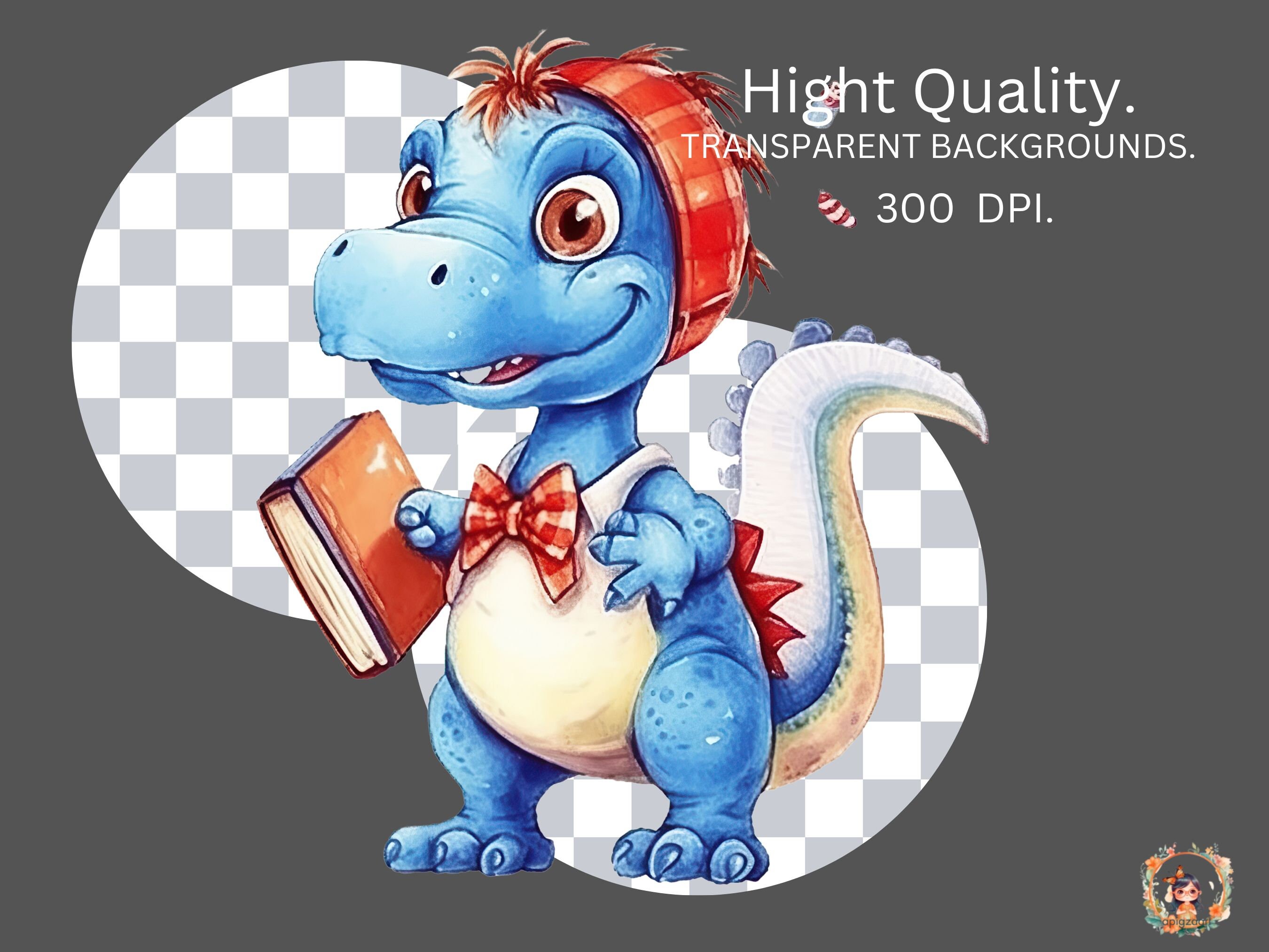 Watercolor Cute Dinosaurs Back to School , Baby Shower, Baby Dino Clip ...