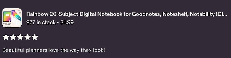 Goodnotes、Noteshelf、Notability 対応 Rainbow 20 テーマ デジタル ノートブック (デジタル ダウンロード) 画像 3