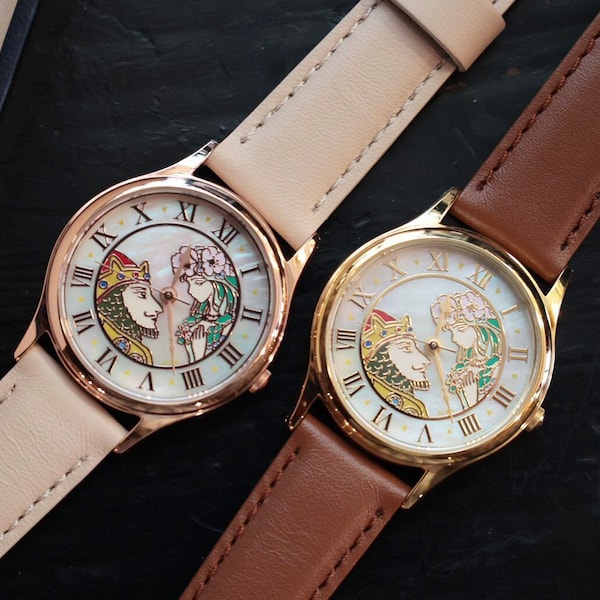 Original Ghibli Whisper of the Heart Uhr • Zwergenkönig & Elfenkönigin Armbanduhr/Uhr • Anime Uhren für Mädchen/Frauen • Studio Ghibli Geschenk
