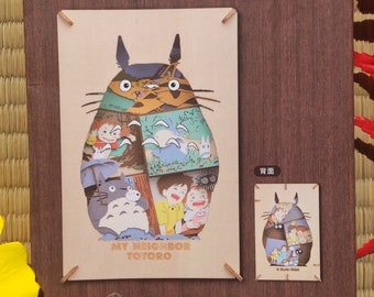 Original Ghibli Wooden Paper Theater/puzzle My Neighbor Totoro Paper  Craft/interior Diorama/home Decor Anime Scene Studio Ghibli Gift 