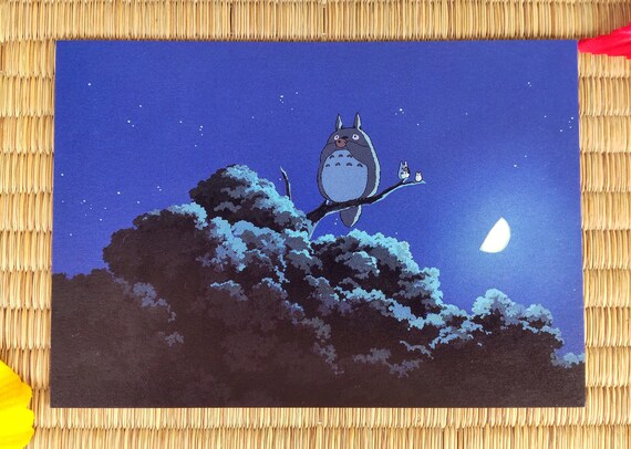 Original Ghibli Museum Art Postcard Kikis Delivery Service Jiji Gigi  Message Card/writing Letter Studio Ghibli Painting Gift 