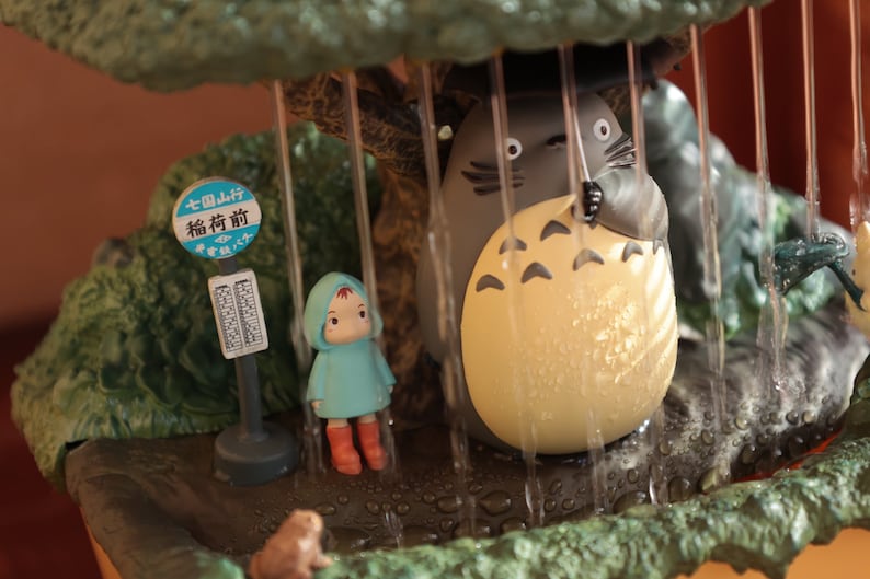 Original Ghibli Totoro Water Garden/Figure My Neighbor Totoro Figurine/Statue/Replica/Home Decor/Interior Diorama Studio Ghibli Gift image 3