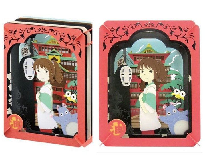 Original Ghibli Studio Spirited Away Paper Theater  Diorama/papercraft/miniature/home Decor Anime Film Scene Gift Chihiro, Haku  