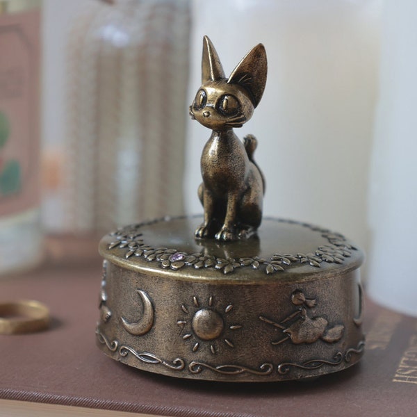 Original Ghibli Jiji Jewelry Box/Figure • Kikis Delivery Service Figurine/Statue/Replica/Interior Home Decor • Studio Ghibli Gift