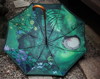 Original Ghibli Totoro Umbrella • My Neighbor Totoro "Mysterious Encounter" Decorative Accessory/Design Merch • Anime Studio Ghibli Gift