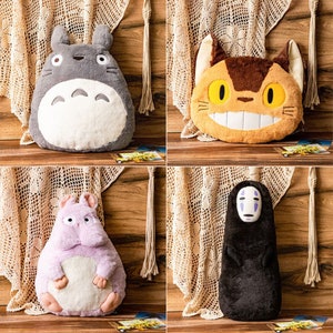 Original Ghibli Cushion/Pillow/Home Decor • Totoro, Catbus, No Face, Jiji, Bo Plush/Stuffed Animal/Replica • Spirited Away, Kikis Delivery