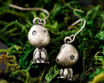 Original Ghibli Kodama Earrings Set of 2 • Princess Mononoke Earring • Japanese Handmade Jewelry • Anime Studio Ghibli Gift