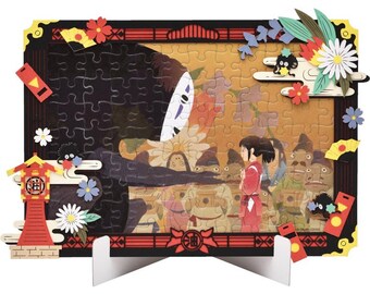 Original Ghibli Wooden Paper Theater/puzzle Kikis Delivery Paper  Craft/interior Diorama/home Decor Jiji Anime Scene Studio Ghibli Gift -   Israel