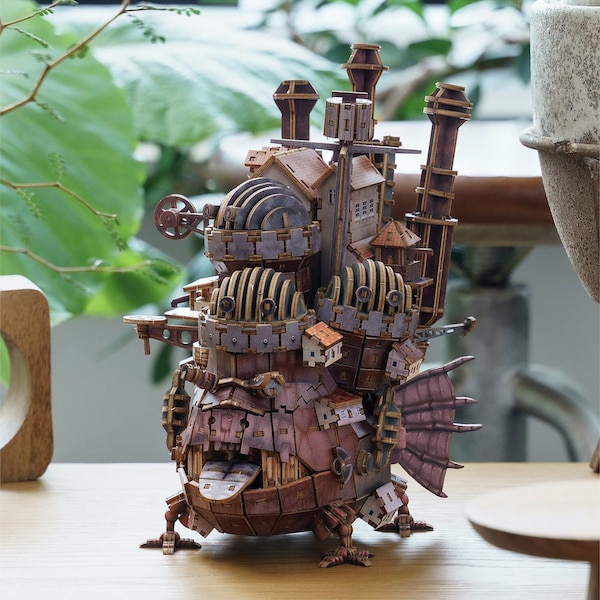 Original Ghibli Wooden 3D Puzzle/Figure • Howls Moving Castle Figurine/Statue/Home Decor/Interior Diorama • Anime Craft • Studio Ghibli Gift