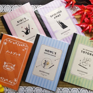 Original Ghibli Notebook My Neighbor Totoro, Spirited Away, Kikis Delivery Service, Howl's Moving Castle • Japanese Anime Stationery Gift