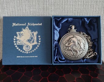 Original Fullmetal Alchemist Pocket Watch • Japanese Anime Watches/Clock • Hiromu Arakawa Manga • Steampunk Gift