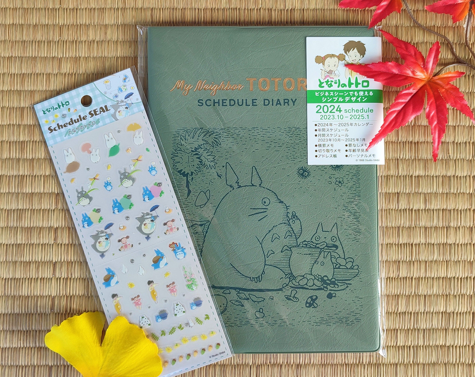 Agenda 2024 original jeu d'autocollants Ghibli Calendrier A5 de