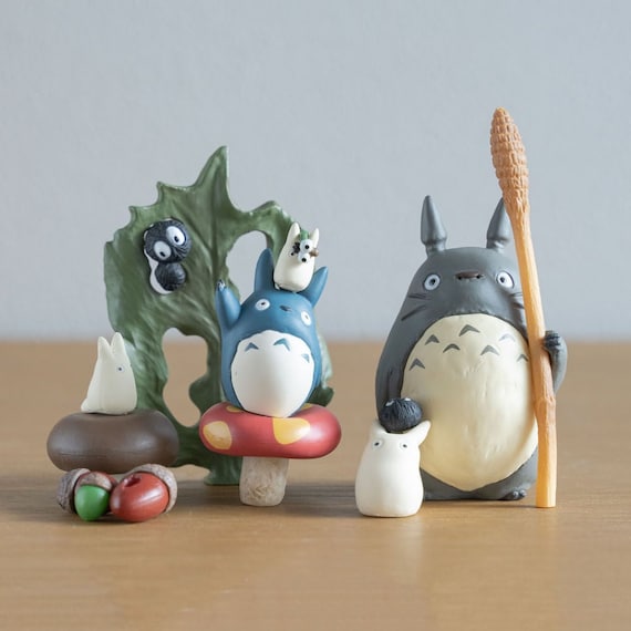 Original Ghibli Totoro Figure Set/balance Toy Small Figurine/mini  Statue/replica/home Decor/interior Diorama My Neighbor Totoro Gift 