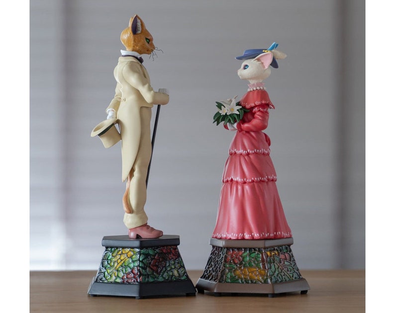 Original Ghibli Studio Baron/louise Music Box Figure Whisper Etsy