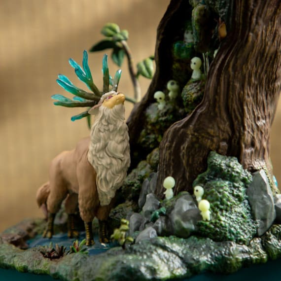 Original Ghibli Princess Mononoke Water Garden/figure Forest Spirit Figurine/statue/replica/decor/interior  Diorama Studio Ghibli Gift 