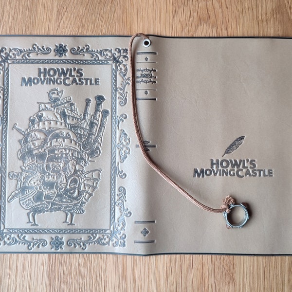 Vintage* Original Ghibli Howl Book Cover • Howls Moving Castle Notebook/Schedule book/Diary/Planner/Notepad • Anime Studio Ghibli Gift