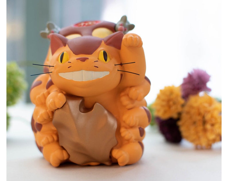 Original Ghibli Catbus/Lucky Cat Figure My Neighbor Totoro Figurine/Statue/Replica/Home Decor/Interior Diorama Studio Ghibli Gift image 1