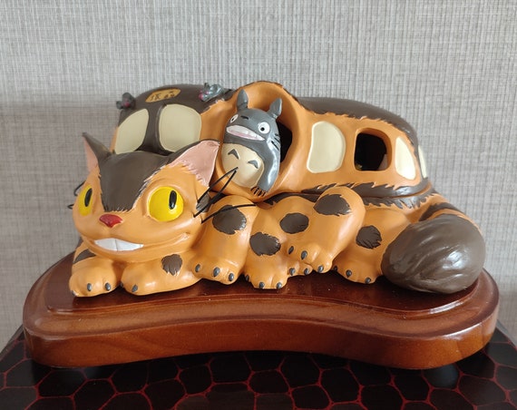Vintage Original Ghibli Catbus Figure/music Box My Neighbor Totoro Figurine/ diorama/home Decor/interior Design Anime Studio Ghibli Gift 