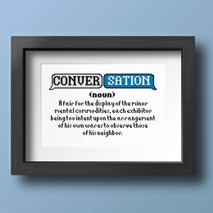Conversation [Devil's Dictionary] - Cross Stitch Pattern (Digital Format PDF)