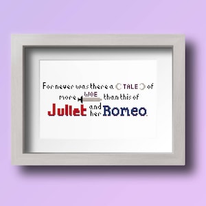 Juliet and her Romeo - Cross Stitch Pattern (Digital Format PDF)