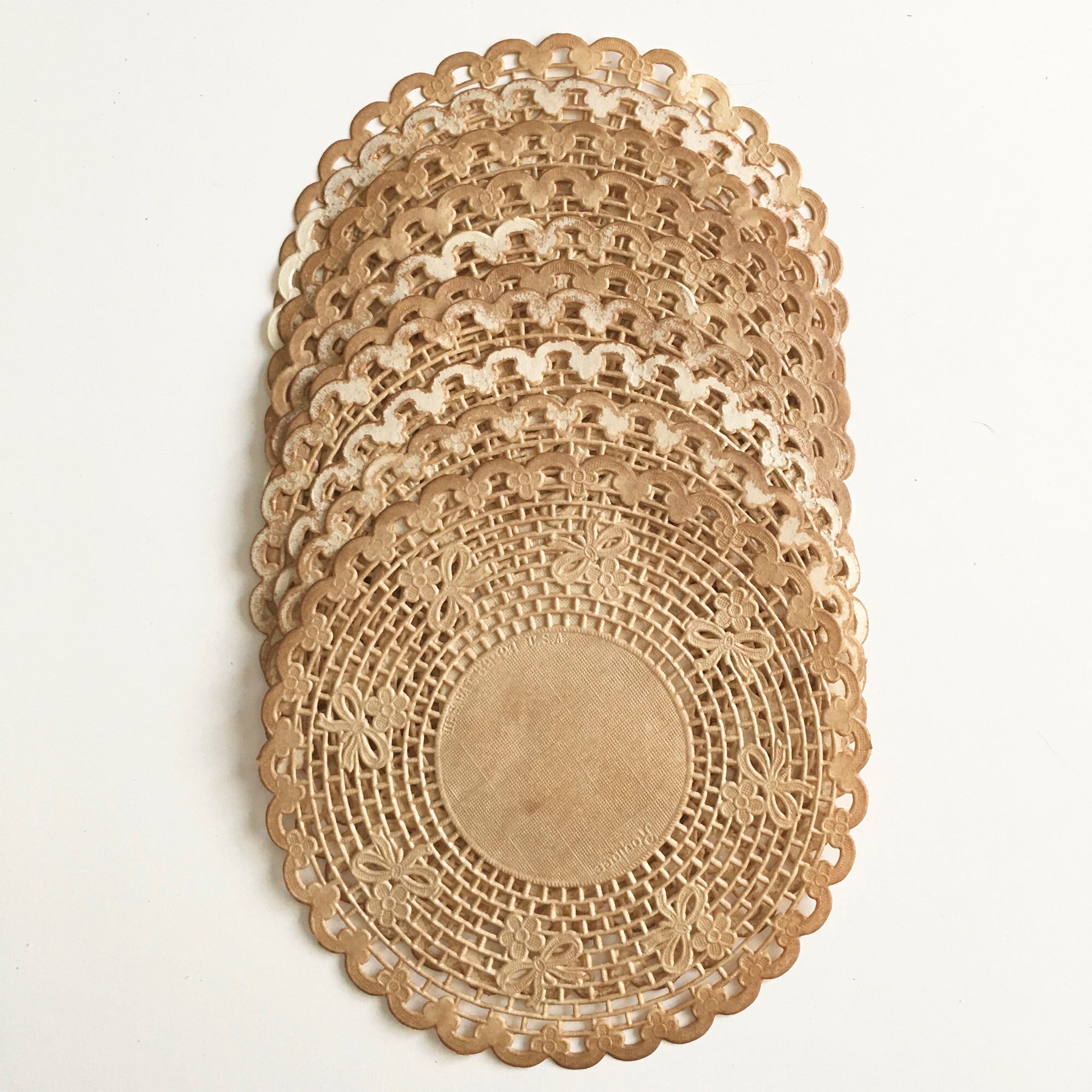 Small Coffee Dyed Paper Doilies 10 Pack 4 Diameter Etsy