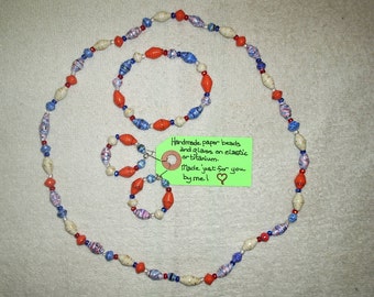 Jewlery set- Patriotic colors