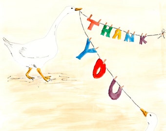 Geese thank you card