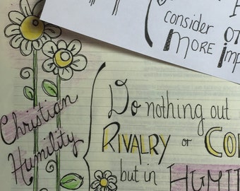 Template C: Bible Journaling Printable Template Set of 4 Designs