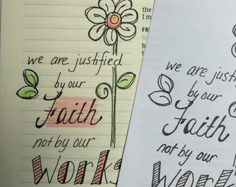 Template D: Bible Journaling Printable Template Set of 5 Designs