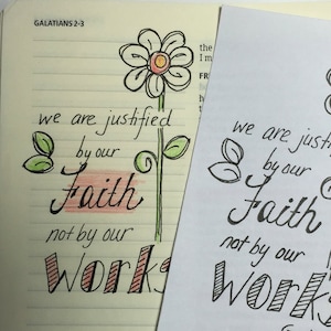 Vorlage D: Bibel Journaling Printable Template Set mit 5 Designs