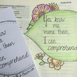 Template E: Bible Journaling Printable Template Set of 6 Designs - Old Testament only