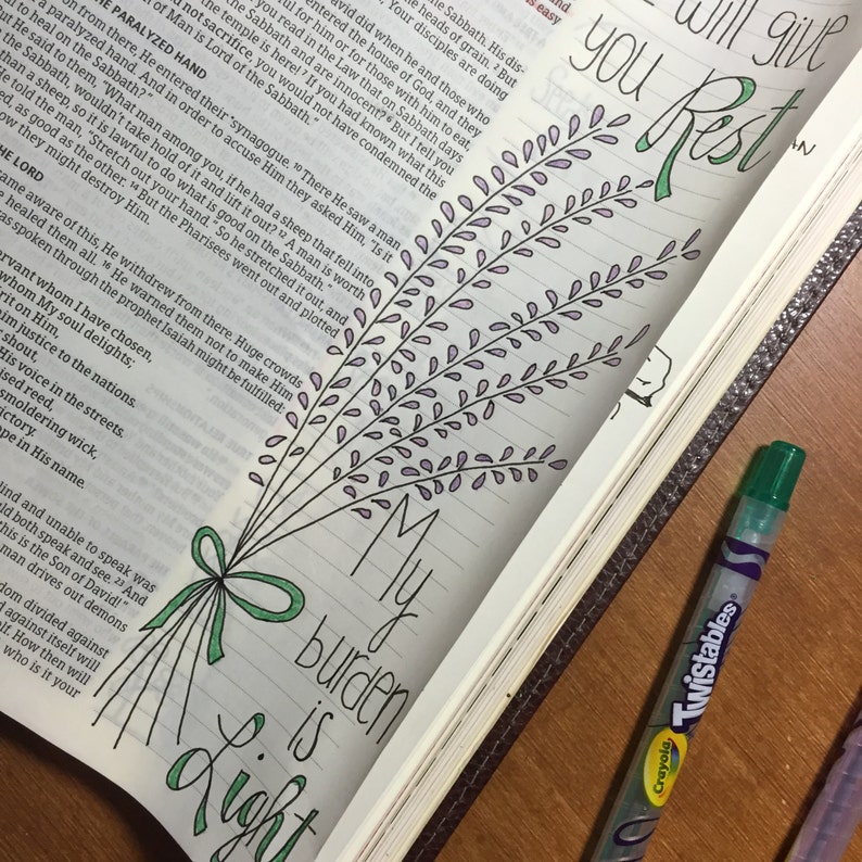 Bible Journaling Printable Template Set Of 5 Designs Template Etsy