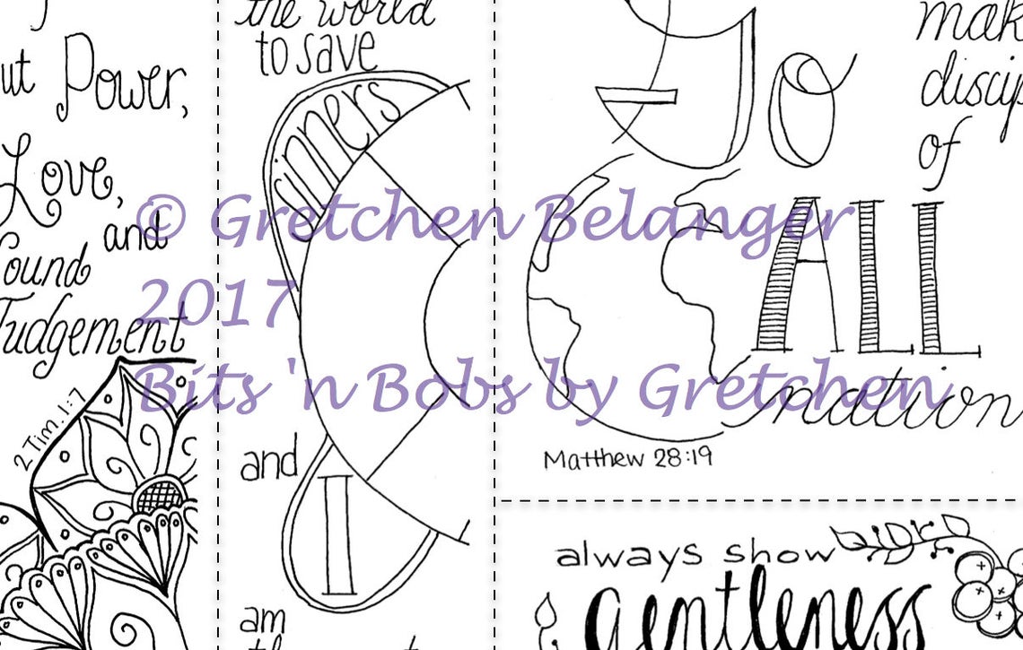Template S: Bible Journaling Printable Template Set of 4 - Etsy