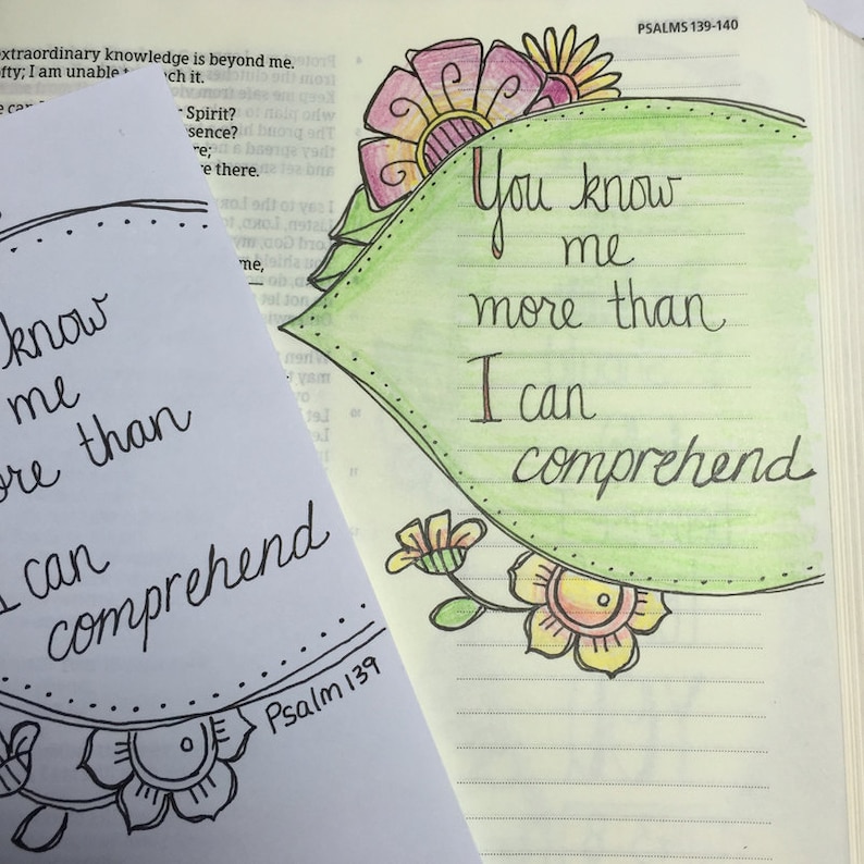 COLLECTION Bible Journaling Printable Template FALL 2016 - Etsy