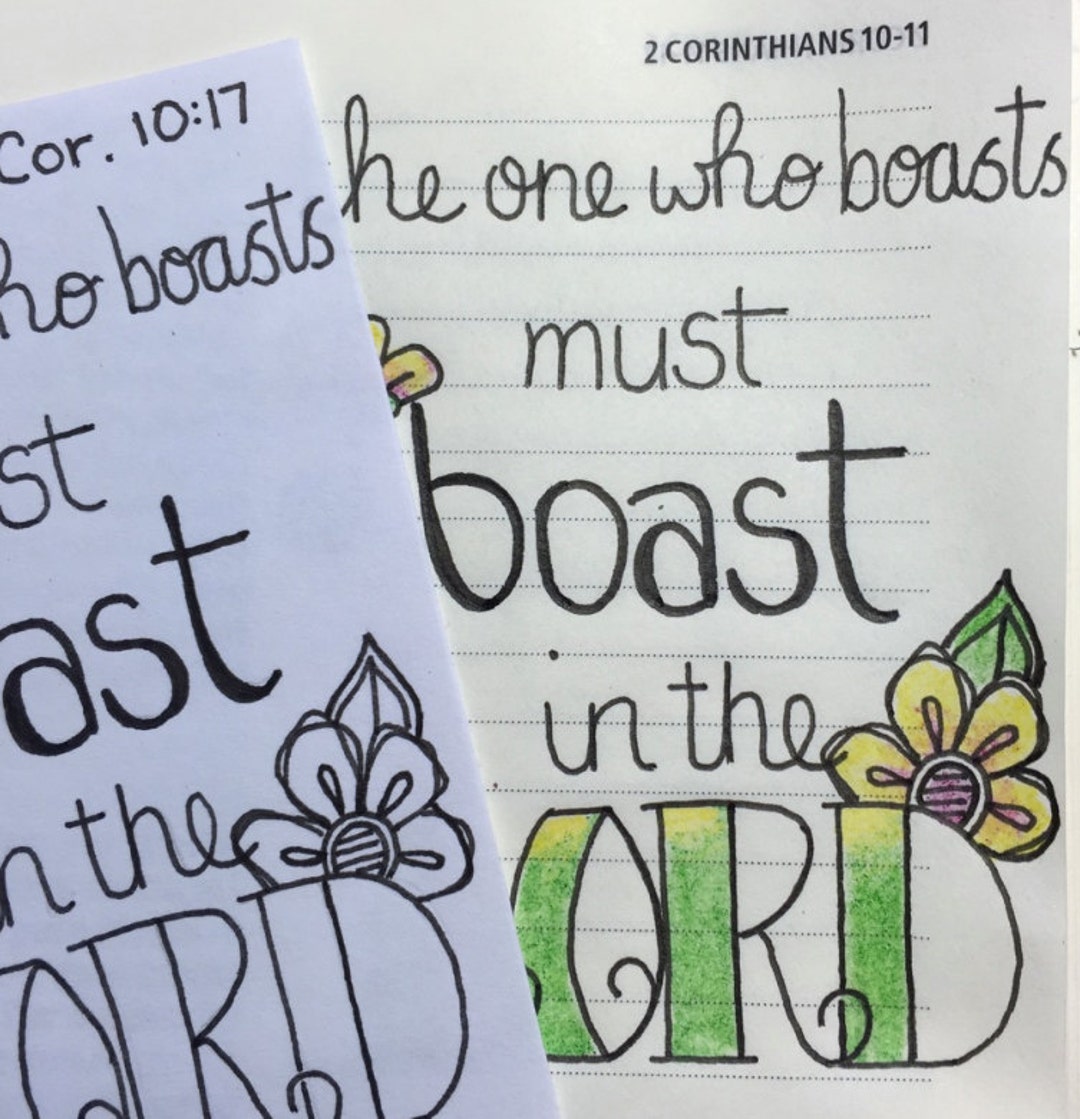 Template K: Bible Journaling Printable Template Set of 6 Designs ...