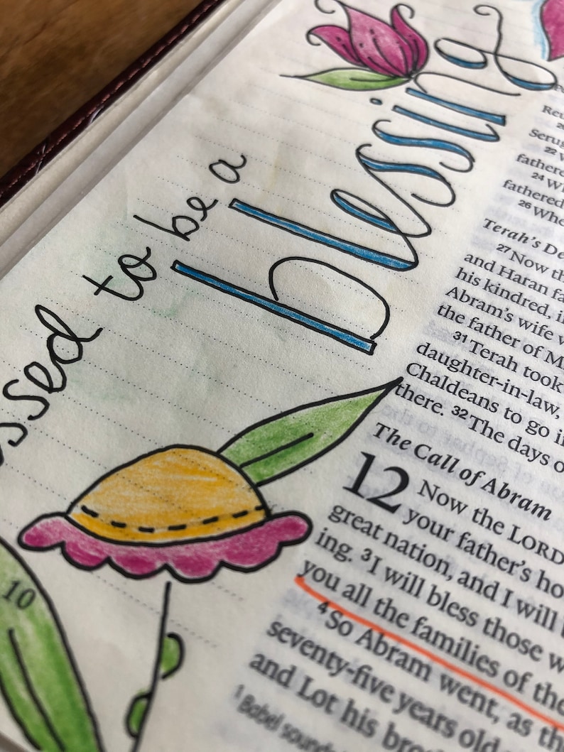 Bible Journaling Printable Template Set of 5 Designs template - Etsy