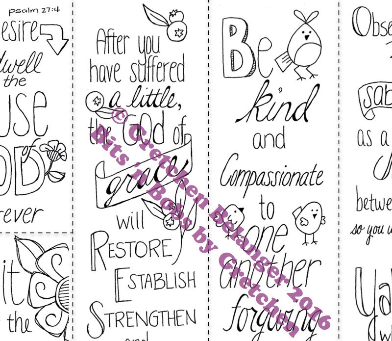 Template J: Bible Journaling Printable Template Set of 5 - Etsy