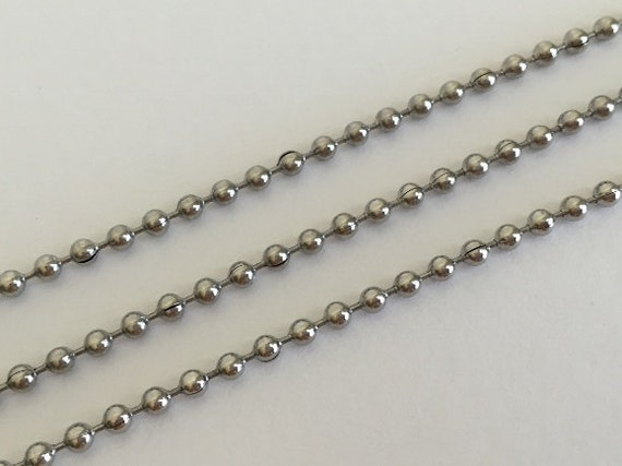 Stainless Steel Ball Chain 2.4mm, by The Foot