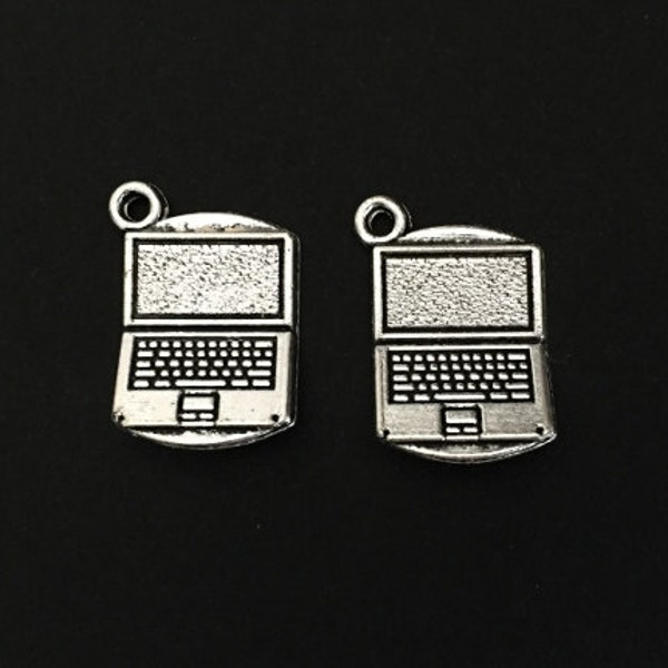 Small Laptop Charms. Computer Charms. Education Charms. Tech Geek Charms. Internet Charms. Handmade Jewelry Pendants. Bracelet Charms.