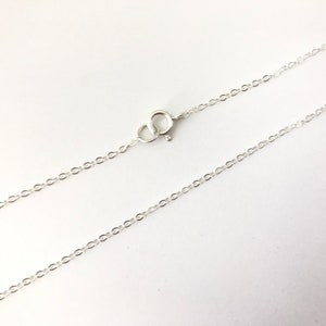 Delicate Sterling Silver Necklace. Sterling Silver Flat Cable - Etsy