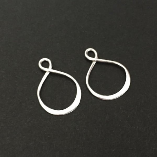 Sterling Silver Eternity Charm. 925 Sterling Silver Infinity Connector. Sterling Silver Findings. Handmade Supplies. Handcrafted Supplies.