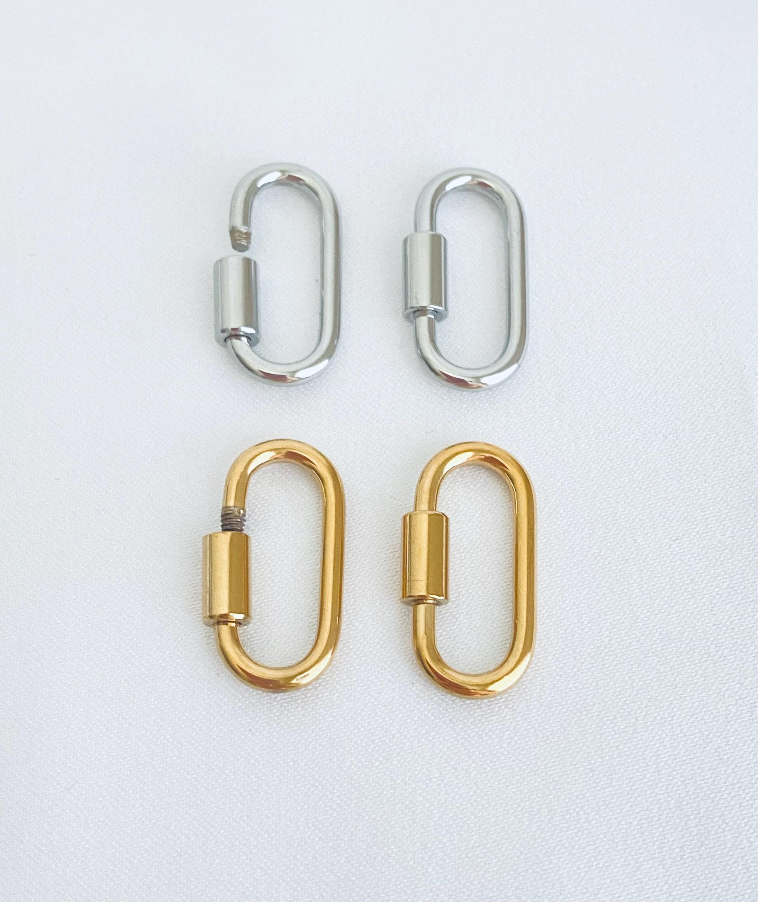 Stainless Steel Oblong Clasp. Durable Screw Lock Connector for