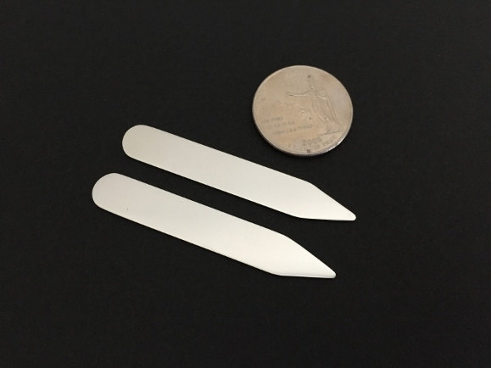 Stainless Steel Collar Stay Blanks. Personalized Collar Stay Etsy