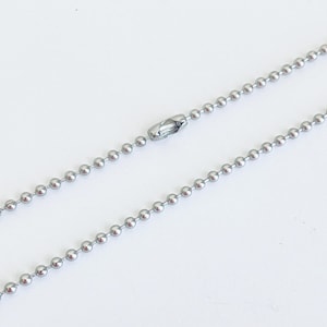Stainless Steel Ball Chain Necklace. 2.4mm Ball Chain Necklace. Military Tag Necklace. Handmade Jewelry Supplies. Wholesale Supplies.