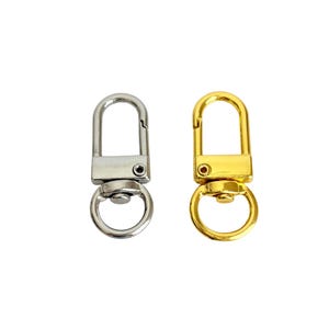 Base Metal Clip-On Clasp with O Ring | Rectangular Keychain Hardware Clip | Bag Charm Clasp | DIY Jewelry Findings | Lanyard & Phone Strap