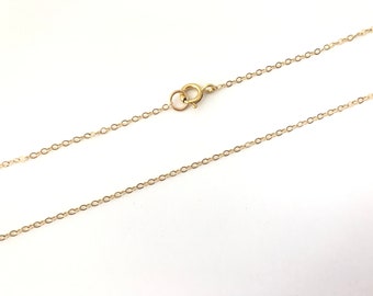 Delicate 14K Gold Filled Necklace. Gold Filled Flat Cable Chain Necklace. Ready To Wear Necklace. Dainty 14K Gold Filled Necklace.